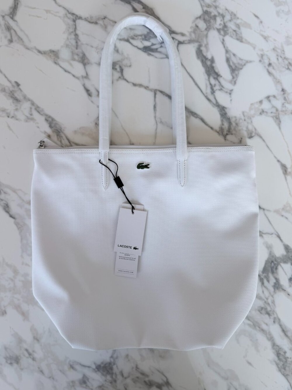 NWT - Lacoste Shopper Tote Bag - White🤍